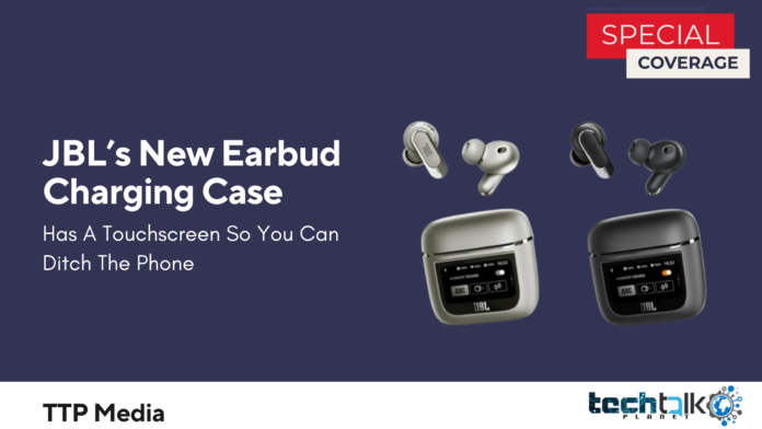 JBL’s New Earbud Charging Case Has A Touchscreen So You Can Ditch The Phone