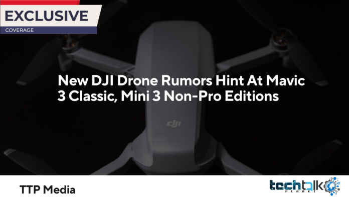 New DJI Drone Rumors Hint At Mavic 3 Classic, Mini 3 Non-Pro Editions New DJI Drone Rumors Hint At Mavic 3 Classic, Mini 3 Non-Pro Editions