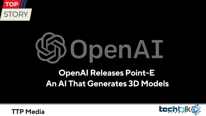 OpenAI Releases Point-E An AI That Generates 3D Models